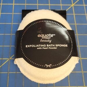 Equate Beauty Exfoliating Bath Sponge W Pearl Powdee New In Package